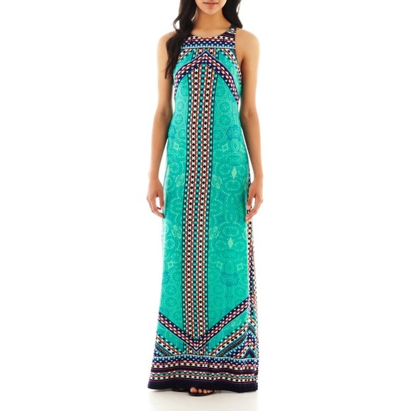 Sleeveless Print Maxi - Picture 1 of 9